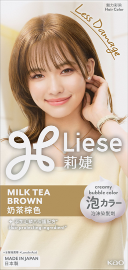 liese creamy bubble color milk tea brown